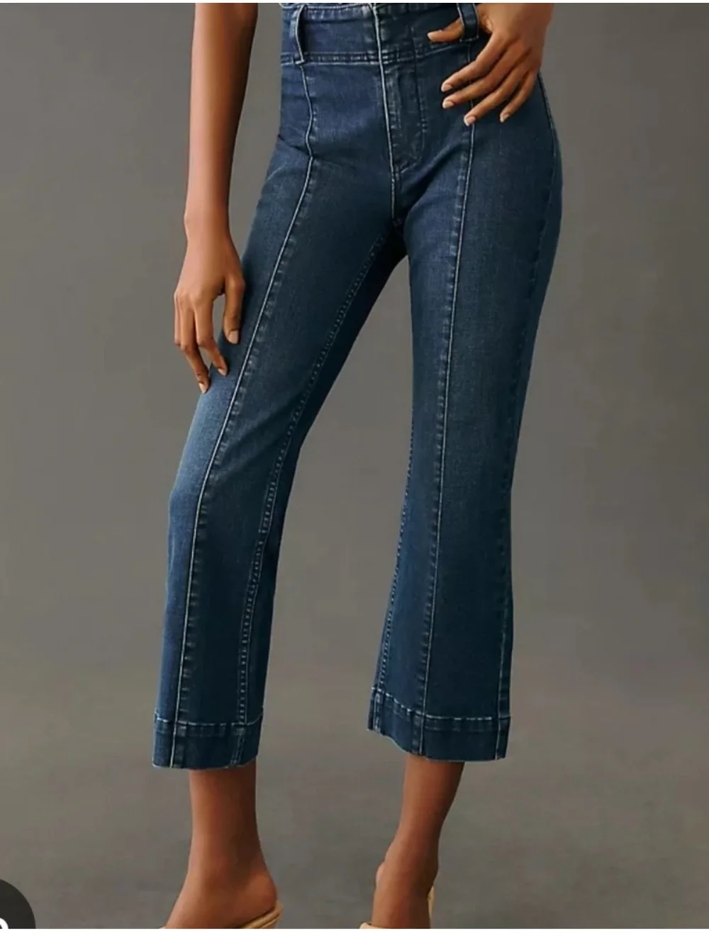 Anthropologie Pilcro 70s Slim High Rise Sz 26 NEW DARK denim